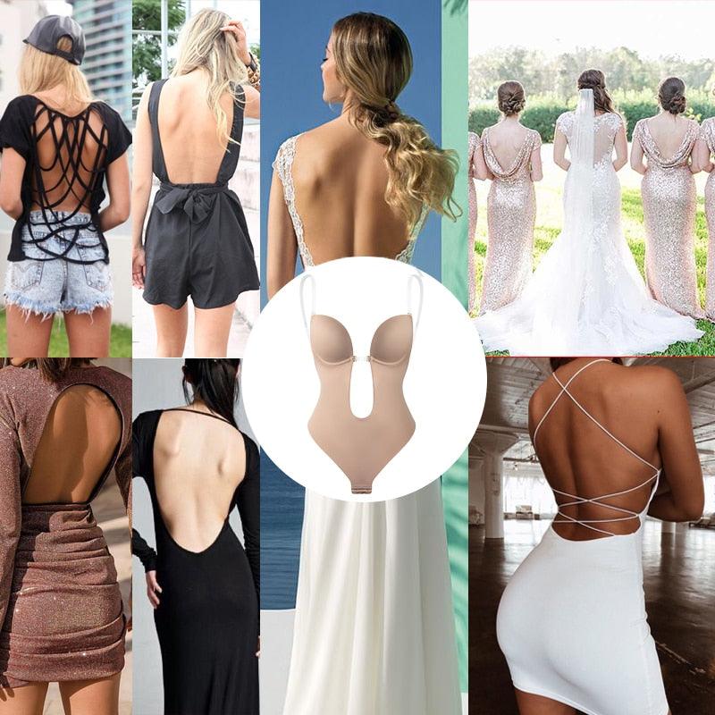 Backless Body Shaper Bra, Amazing Bodysuit Shapewear - Wonder Skull