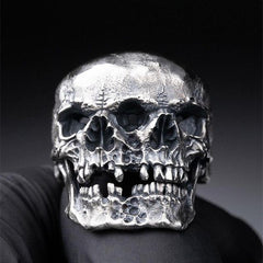 Unique Two Face Skull Ring, Best Band Ring - Wonder Skull