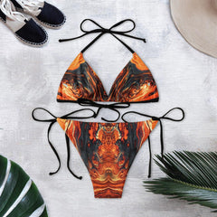 Hot Skull Gothic All Over Print Micro Triangle Bikini Swimsuit - Wonder Skull