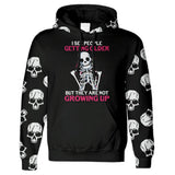 I See People Skull Gothic All Over Print Unisex Pullover Hoodie - Wonder Skull