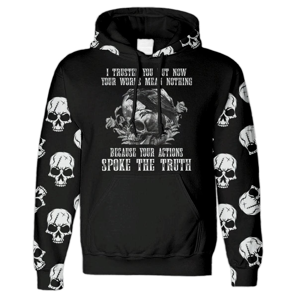 I Trusted You Skull Gothic All Over Print Unisex Hoodie - Wonder Skull
