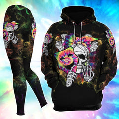 Funny Skull Two-Faced Combo Hoodie and Leggings - Wonder Skull