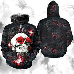 Skull Gothic Rose Artwork Combo Hoodie and Leggings - Wonder Skull