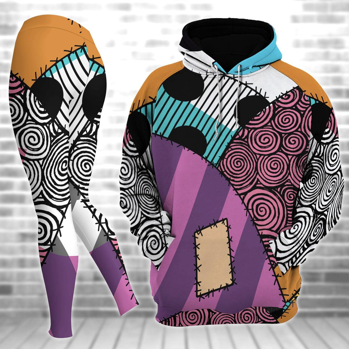 Nightmare Dress Sally Combo Hoodie and Leggings Mother's day gifts - Wonder Skull