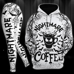 Nightmare Before Coffee Combo Hoodie and Leggings - Wonder Skull