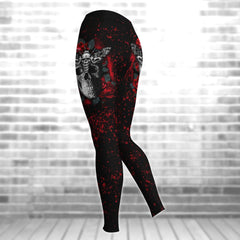 Rose Butterfly Skull Gothic Artwork Combo Hoodie and Leggings - Wonder Skull