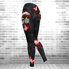 Skull Gothic Rose Artwork Combo Hoodie and Leggings - Wonder Skull