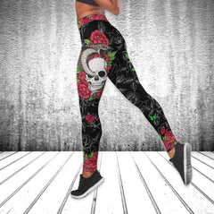 Snake Rose Skull Tanktop and Leggings - Wonder Skull