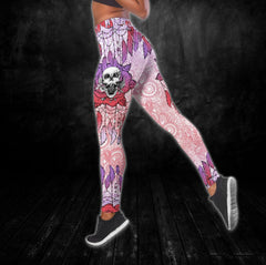 Rose Skull Tanktop and Leggings - Wonder Skull