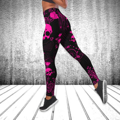 Pink Skull Tanktop and Leggings - Wonder Skull