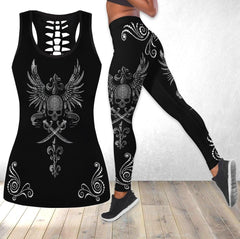 Goth Wing Skull Tanktop and Leggings - Wonder Skull