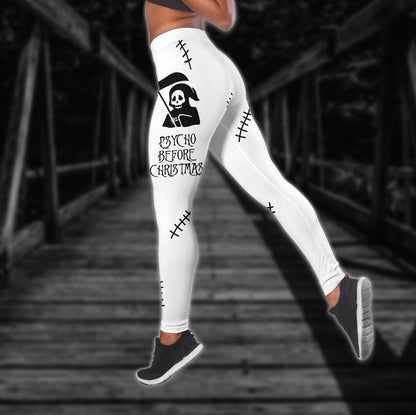 Funny Blue NMR Christmas Combo Tanktop & Leggings - Wonder Skull