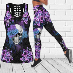 Skull And Flower Tanktop and Leggings - Wonder Skull