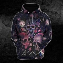 Skull Rose Flower Combo Hoodie and Leggings - Wonder Skull