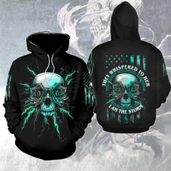 They Whispered To Her You Cannot Withstand The Storm Funny Hoodie For Women - Wonder Skull