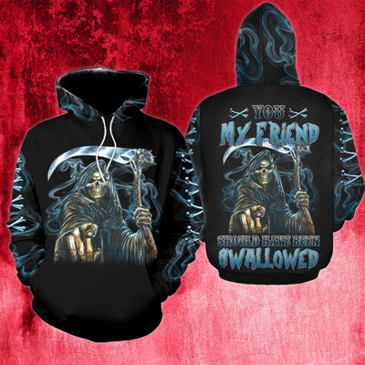 You My Friend Should Have Been Swallowed Funny Hoodie For Women - Wonder Skull