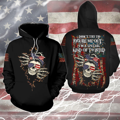 Don't Try To Figure Me Out Funny Hoodie For Women - Wonder Skull