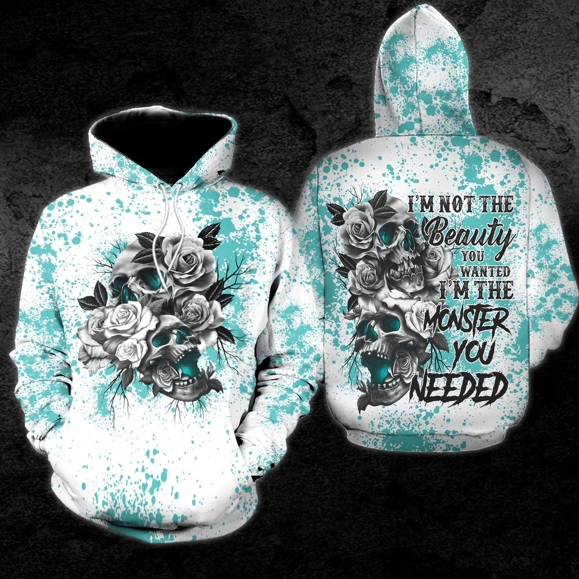 I'm Not The Beauty You Wanted Funny Hoodie For Women - Wonder Skull