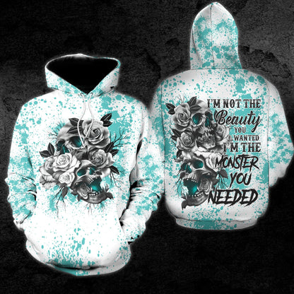 I'm Not The Beauty You Wanted Funny Hoodie For Women - Wonder Skull