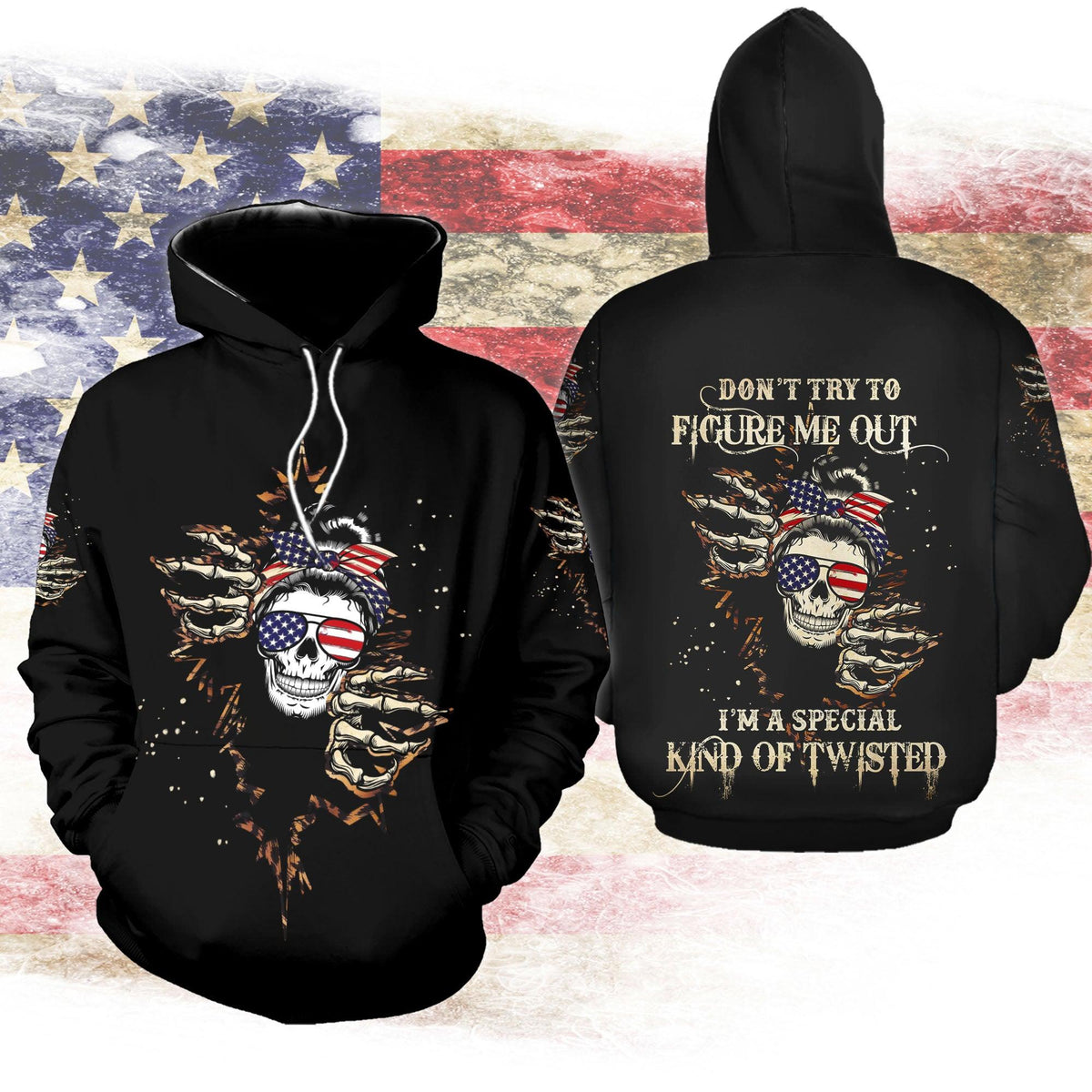 I'm A Special Kind Of Twisted Funny Hoodie For Women - Wonder Skull