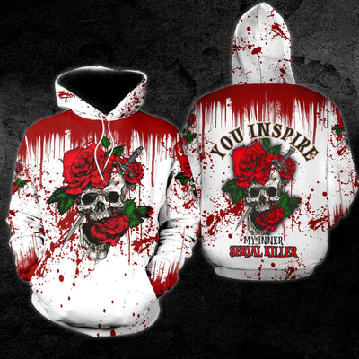 You Inspire My Inner Serial Killer Funny Hoodie For Women - Wonder Skull