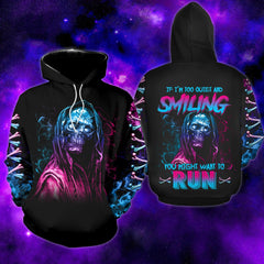 If I'm Too Quiet And Smiling Funny Hoodie For Women - Wonder Skull