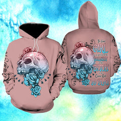 The Good Girl In Me Gothic Skull Funny Hoodie For Women - Wonder Skull