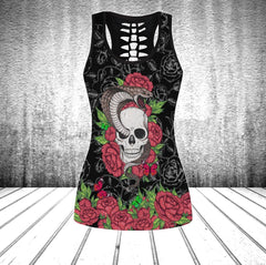 Snake Rose Skull Tanktop and Leggings - Wonder Skull