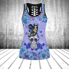 Sugar Skull Purple Tanktop and Leggings - Wonder Skull