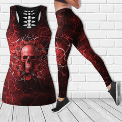 Lava Rose Skull Combo Tanktop & Leggings - Wonder Skull