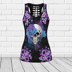 Skull And Flower Tanktop and Leggings - Wonder Skull