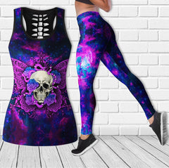 Cool Butterfly Skull Combo Tanktop & Leggings - Wonder Skull