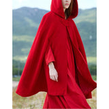 Medieval Gothic Cloak Hooded, Elegant Witchy Long Outwear For Women - Wonder Skull