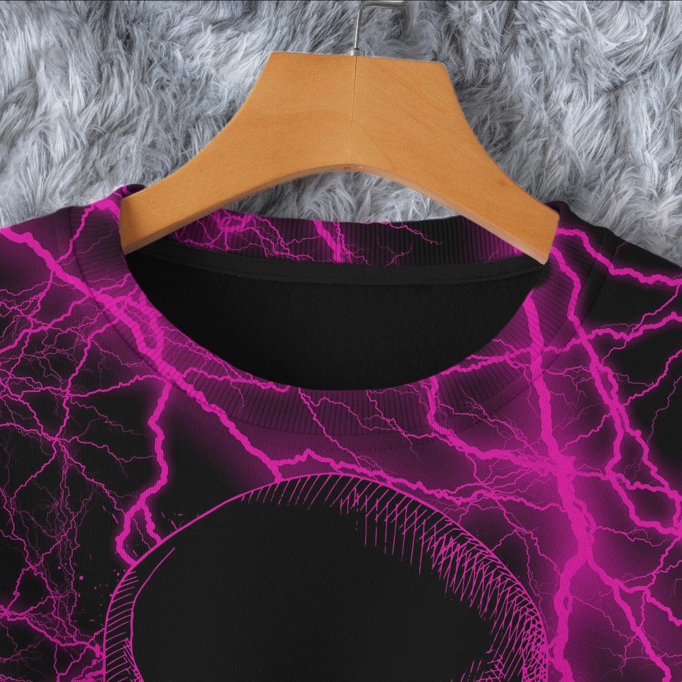 Skull Thunder Pink Combo Long Sleeve Sweatshirt and Leggings - Wonder Skull