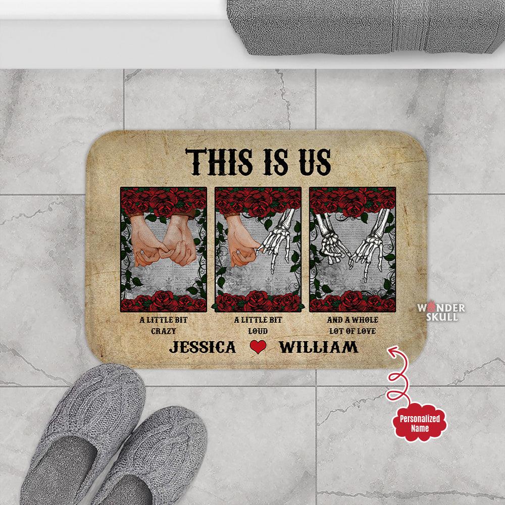 This Is Us Hold Hands Till The End Bath Mat - Wonder Skull