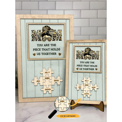 Mom - Customized Mothers Days Puzzle Sign - Wonder Skull