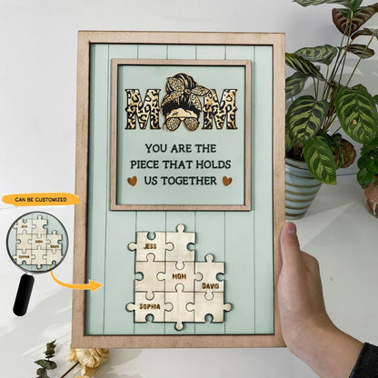 Mom - Customized Mothers Days Puzzle Sign - Wonder Skull
