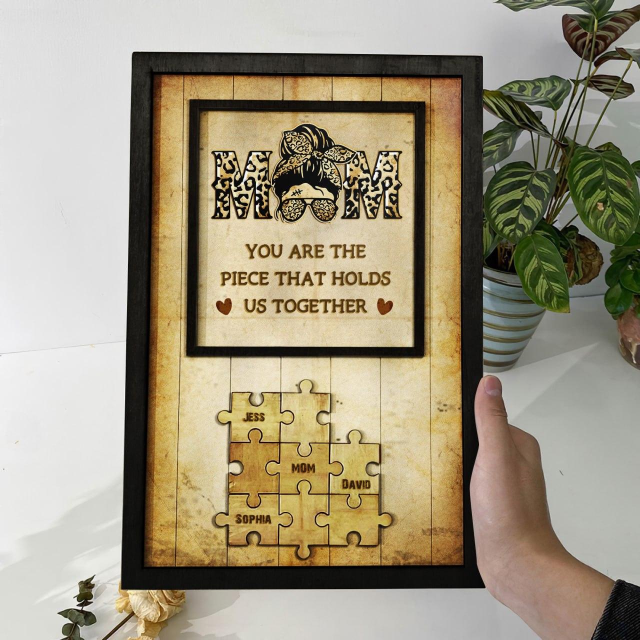 Mom Gift - Customized Mothers Days Puzzle Sign - Wonder Skull