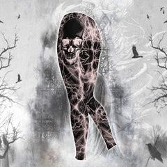 Pink Thunder Skull Artwork Combo Hoodie and Leggings - Wonder Skull