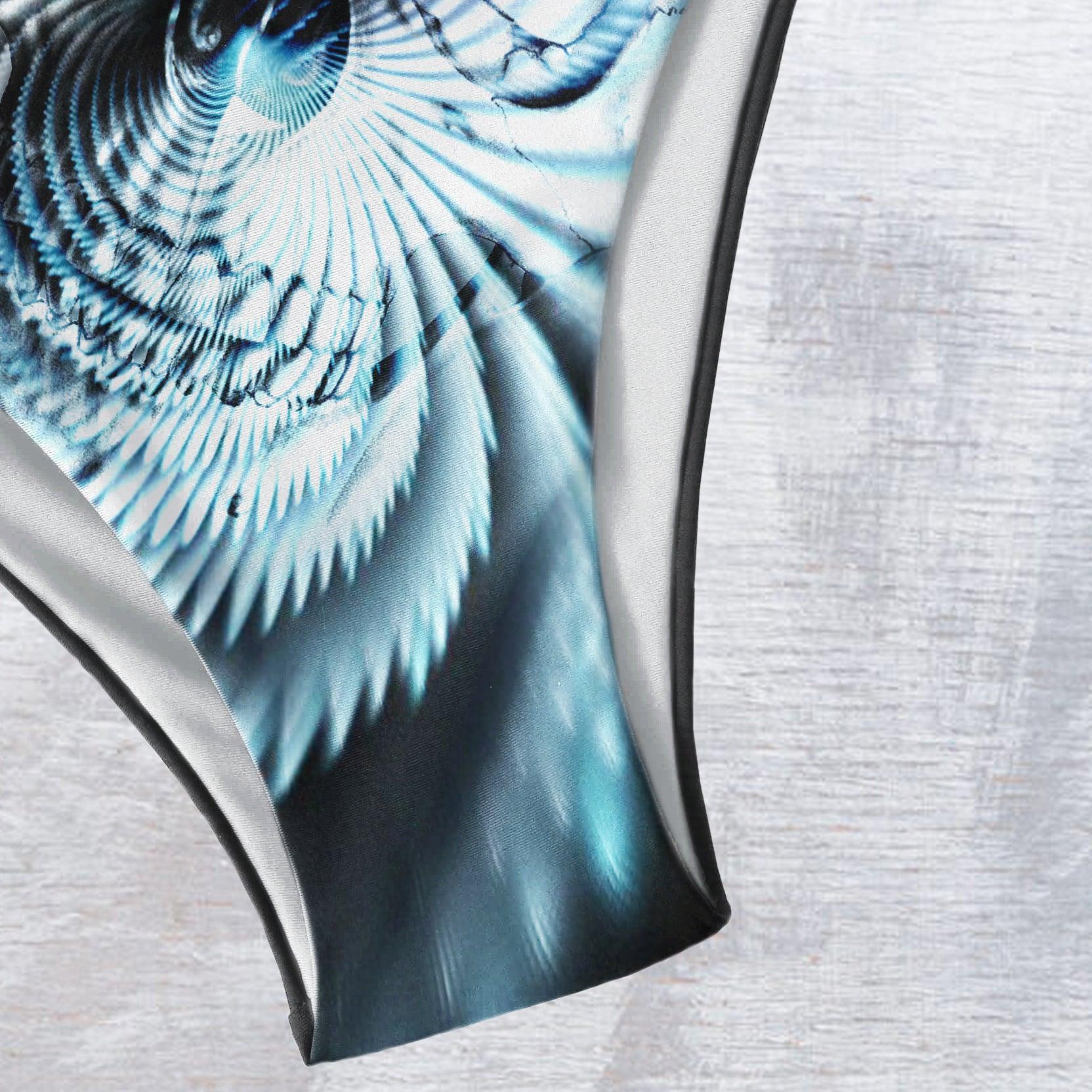 Tornado Abstract Skull Art String Triangle Bikini - Wonder Skull