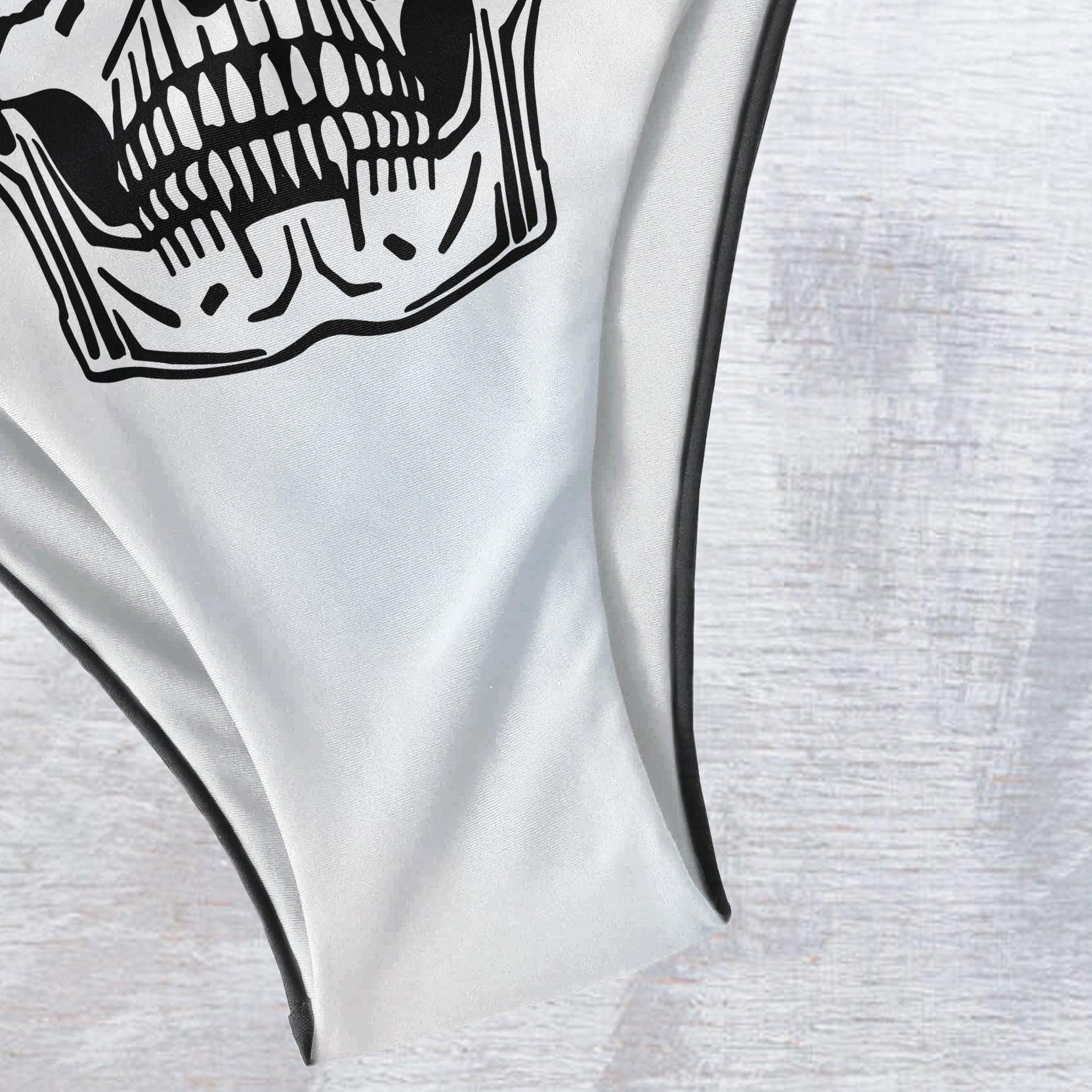 Funny Hand Skeleton Skull Art String Triangle Bikini - Wonder Skull
