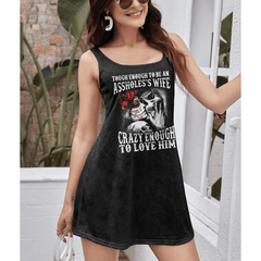 To Be An Assholes's Women's Cut & Sew Racerback Dress - Wonder Skull