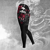 Romantic Gothic Skull Rose Combo Hoodie and Leggings - Wonder Skull