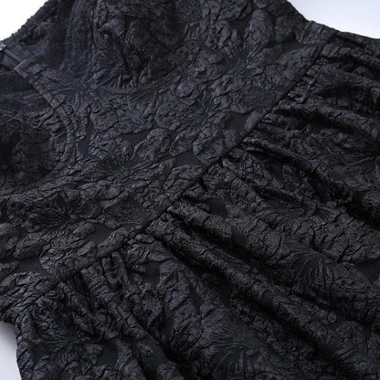 Romantic Goth Long Lace Sleeve Dress, Sexy High Neck Vestido For Women - Wonder Skull