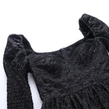 Romantic Goth Long Lace Sleeve Dress, Sexy High Neck Vestido For Women - Wonder Skull