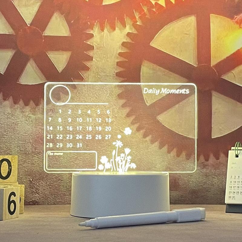 Note Board Creative Led Night Light USB, Awesome Message Board Holiday Light Gift For Children - Wonder Skull