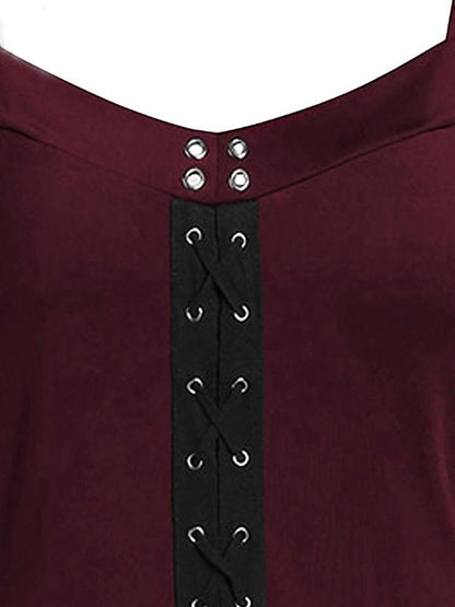 Gothic Off-The-Shoulder Lace Long Sleevess Dress - Wonder Skull