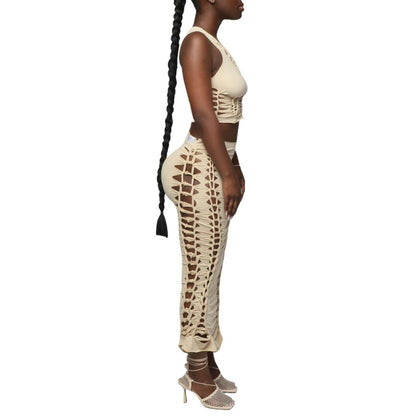 Sexy 2 Piece Set, Wonderful Outfit Club Party For Women - Wonder Skull