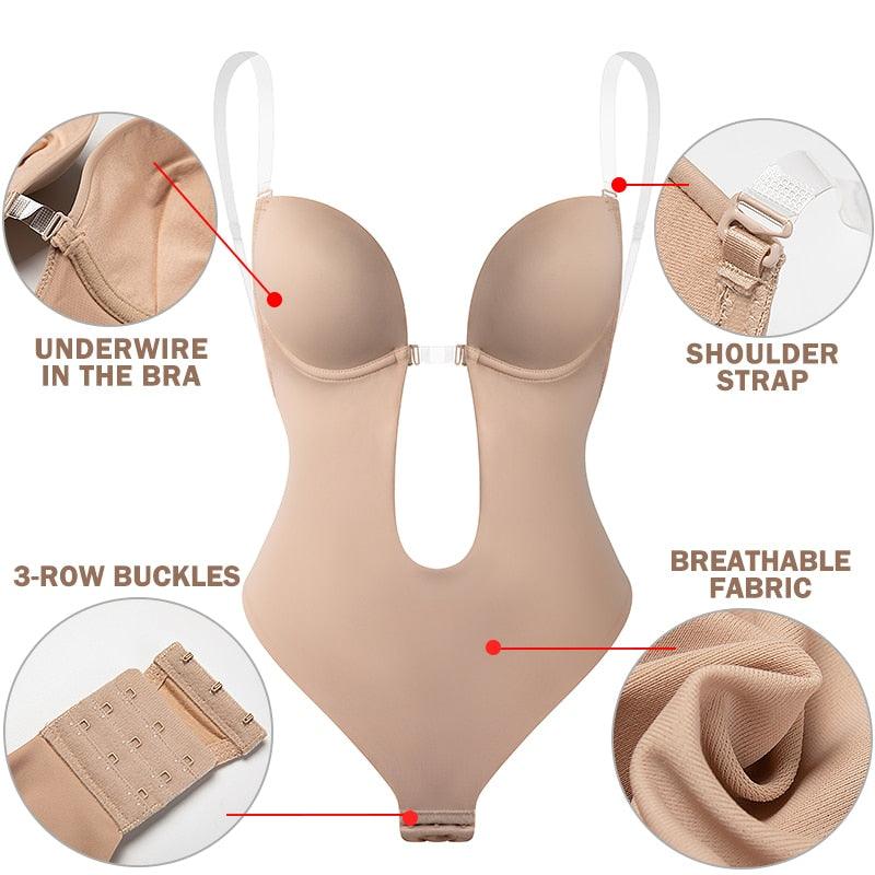 Backless Body Shaper Bra, Amazing Bodysuit Shapewear - Wonder Skull