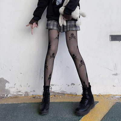 Sexy Skull Tights Women, Hottest Fishnet Stockings For Women - Wonder Skull